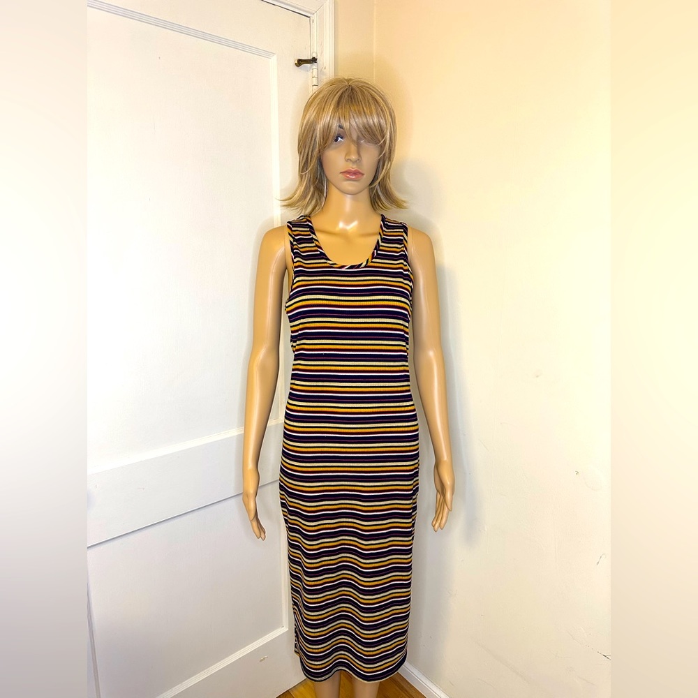 New - MadRag Women Stripe Dress, Size XL